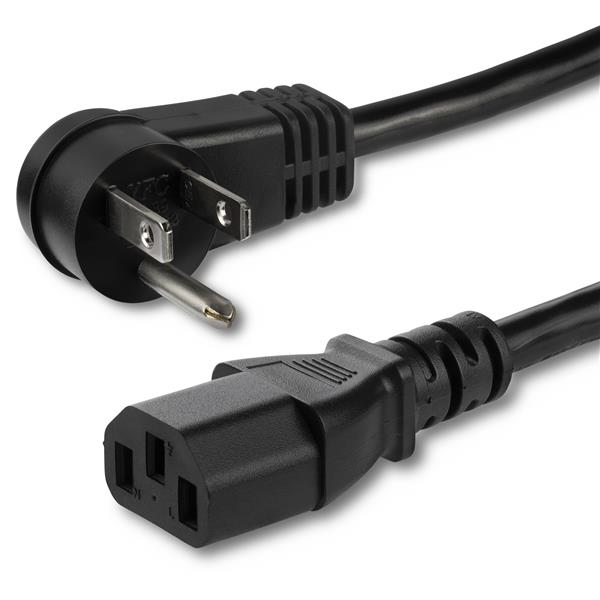 CABLE DE 0.9M DE ALIMENTACION ACODADO NEMA 5-15P A C13 DE PC