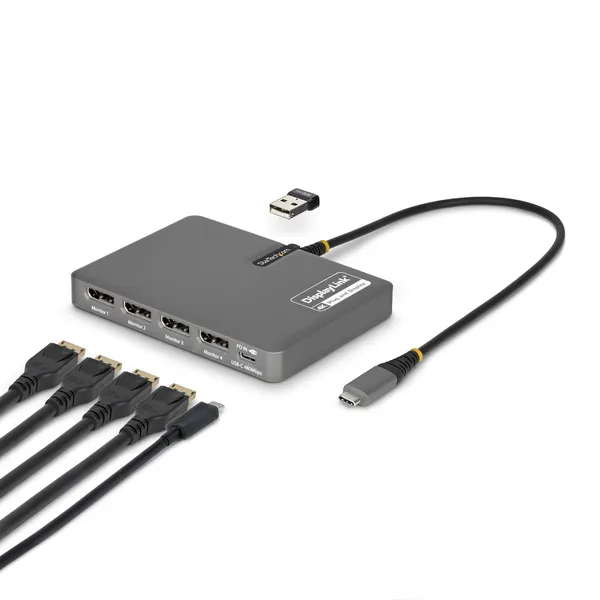 ADAPTADOR USB-C A 4X DP 4K 60HZ - PD 140W