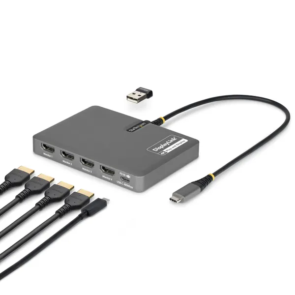 ADAPTADOR USB-C A 4X HDMI 4K 60HZ - PD 140W