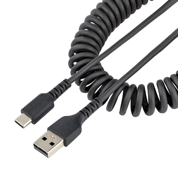 CABLE 1M DE CARGA USB A A USB C USB TIPO C EN ESPIRAL USB