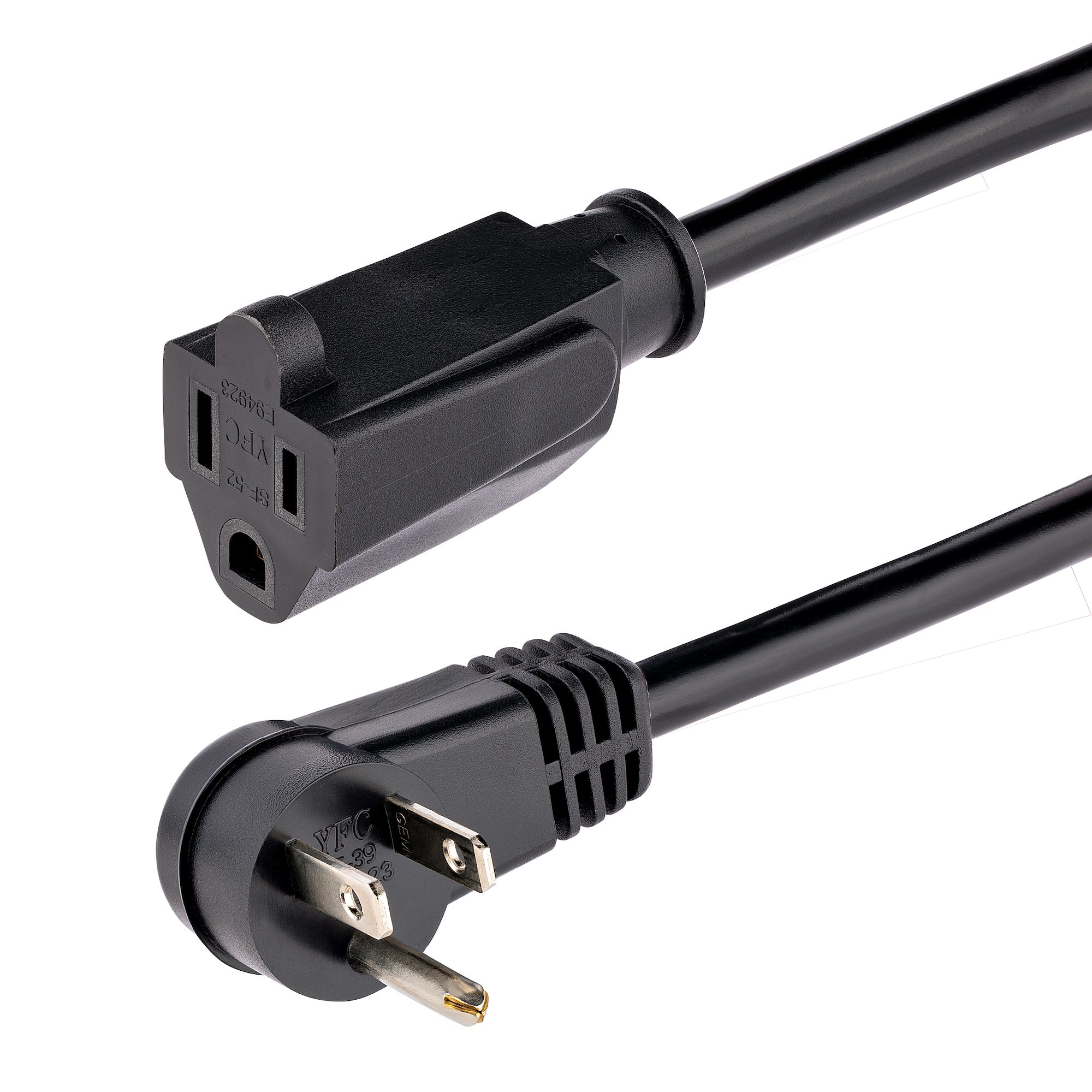 CABLE DE 2M 6FT DE EXTENSION ACODADO 5-15P A 5-15R