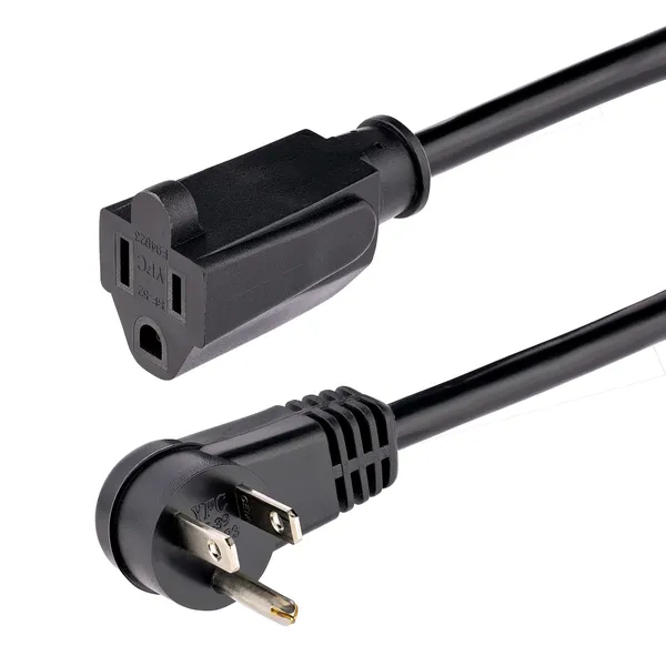 CABLE DE 2M 6FT DE EXTENSION ACODADO 5-15P A 5-15R