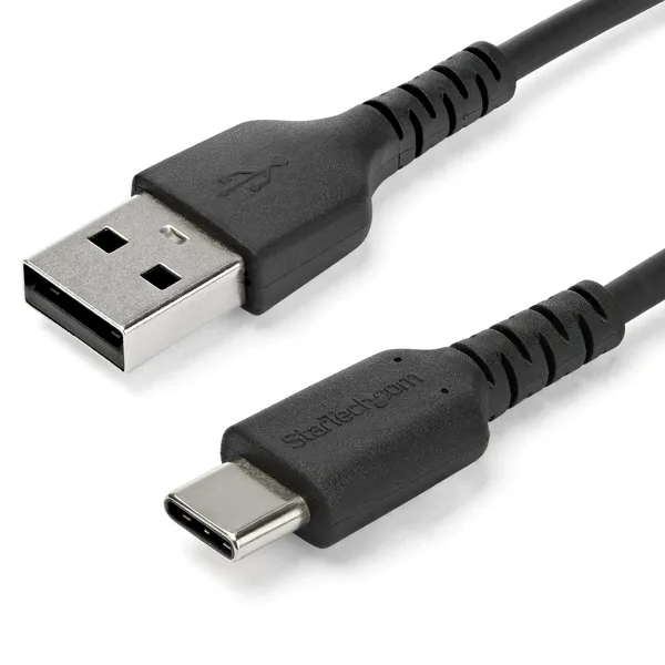 CABLE USB 2.0 A USB-C DE 1 M NEGRO - CON FIBRA ARAMIDA