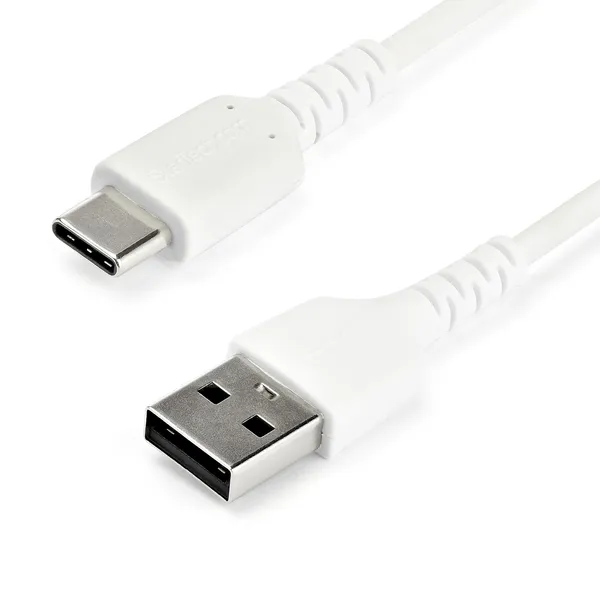CABLE USB 2.0 A USB-C DE 2 M BLANCO - CON FIBRA ARAMIDA