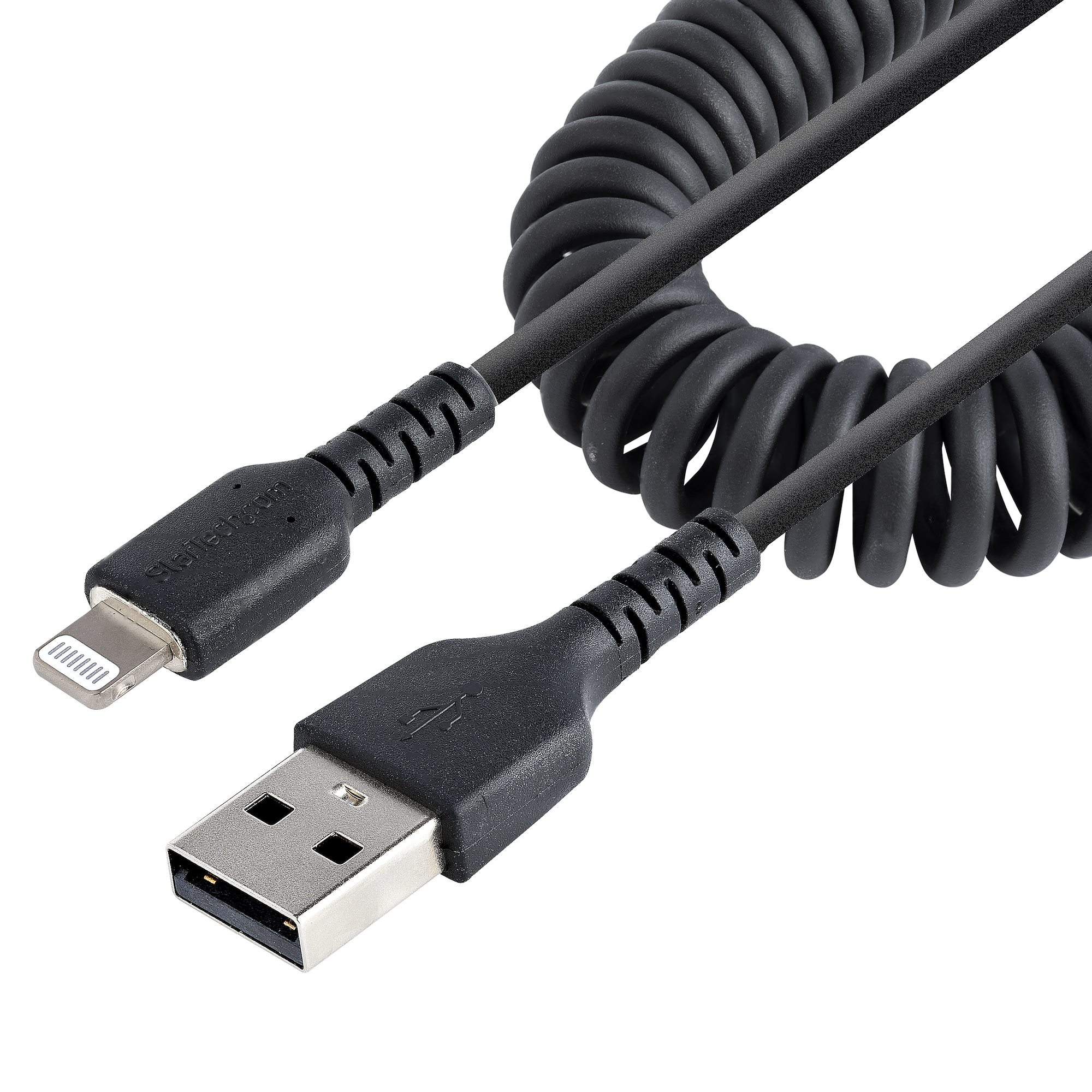 CABLE 1M USB A LIGHTNING MFI EN ESPIRAL CARGA DE IPHONE