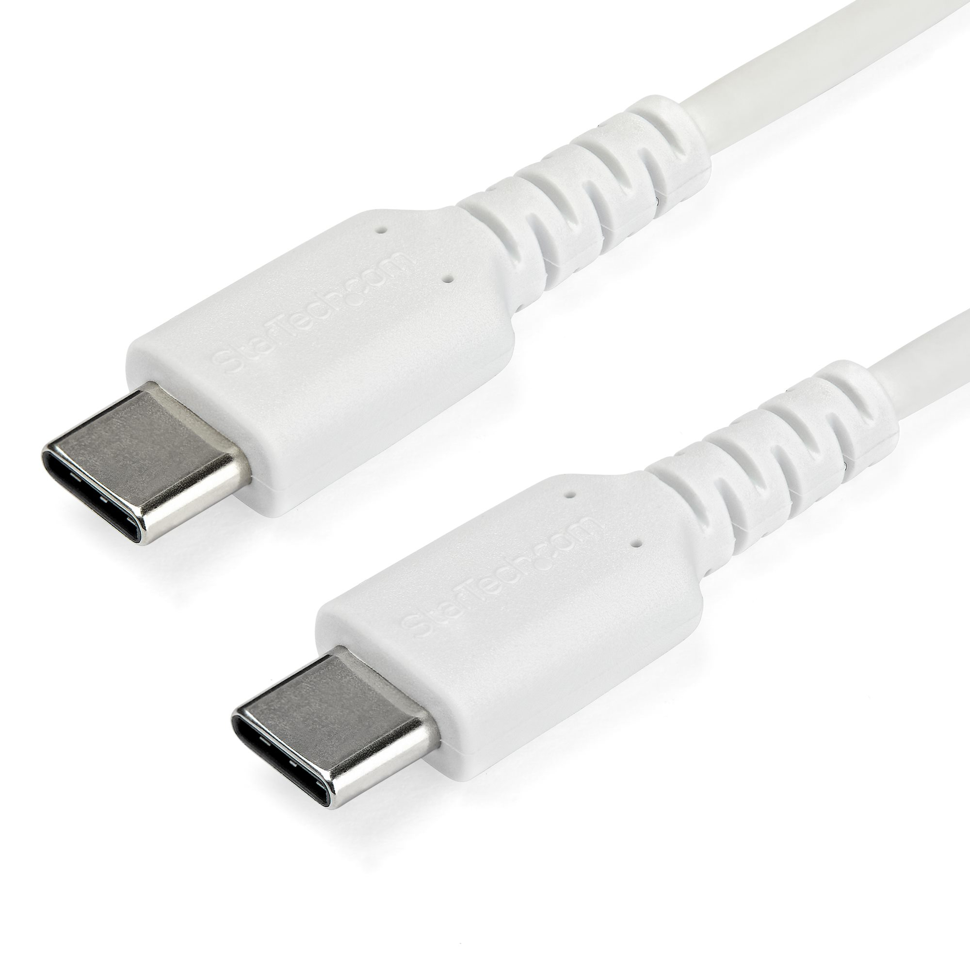 CABLE USB TIPO C DE 1 M BLANCO-CON FIBRA ARAMIDA