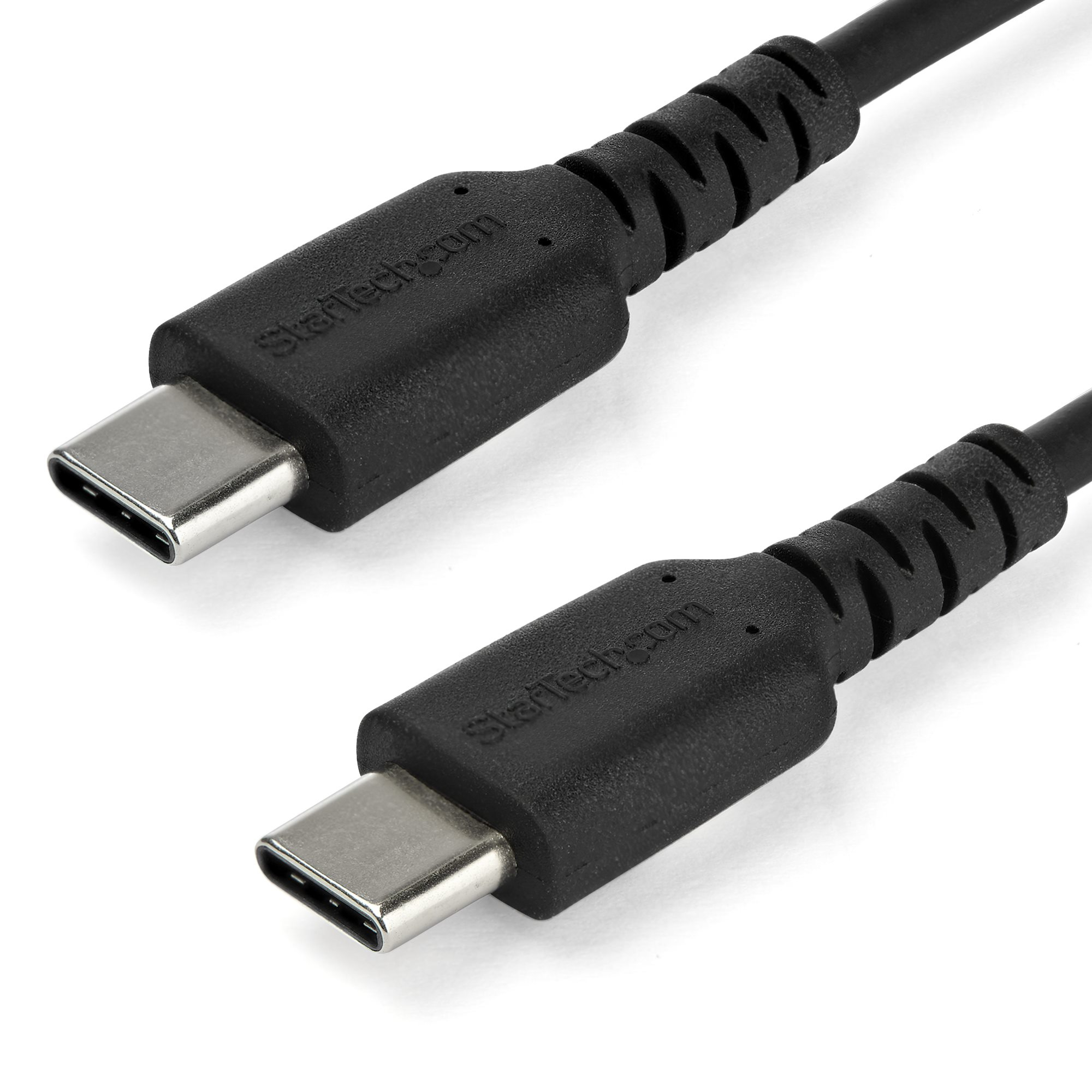 CABLE USB TIPO C DE 2 M NEGRO-CON FIBRA ARAMIDA