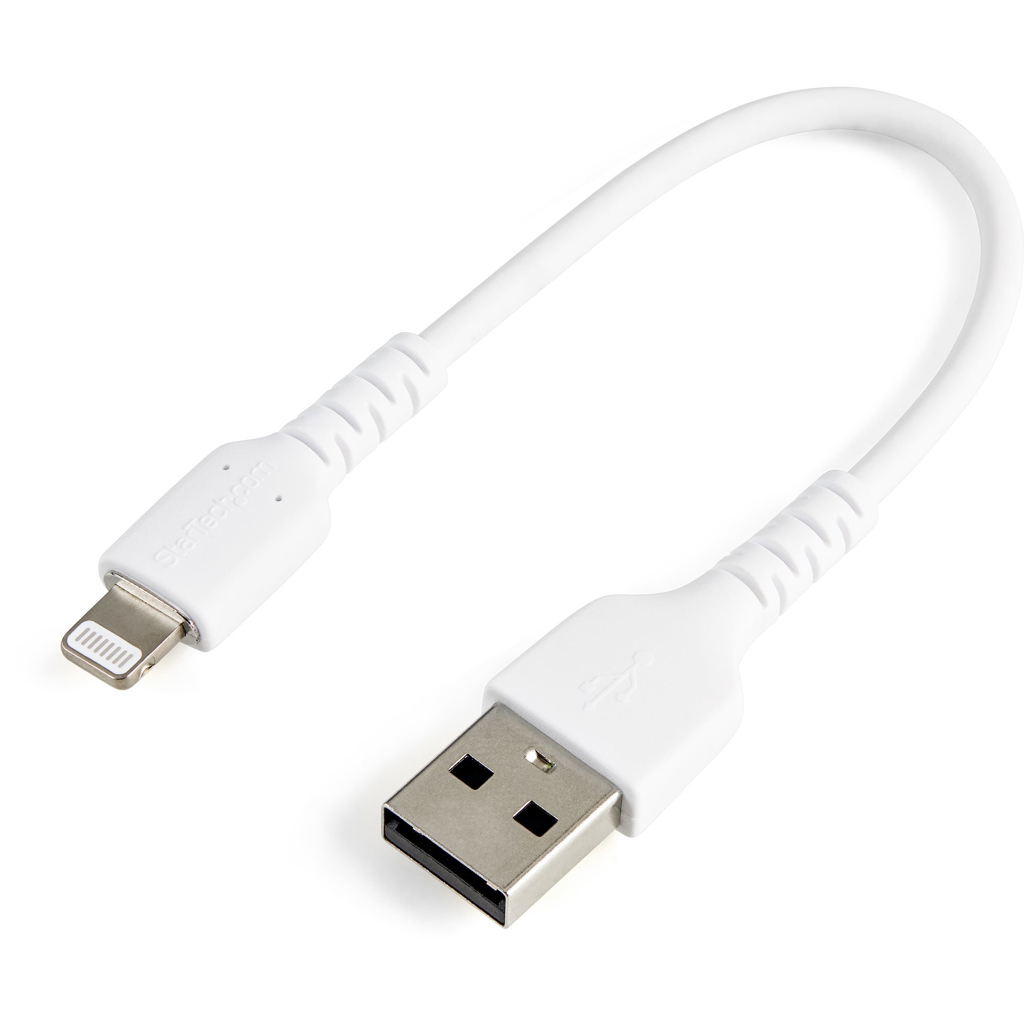 CABLE USB A LIGHTNING BLANCO DE 15CM CERTIFICACION MFI APPLE