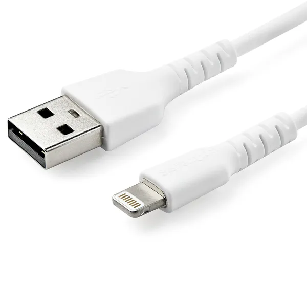 CABLE DE 2M USB A LIGHTNING CERTIFICADO MFI APPLE BLANCO