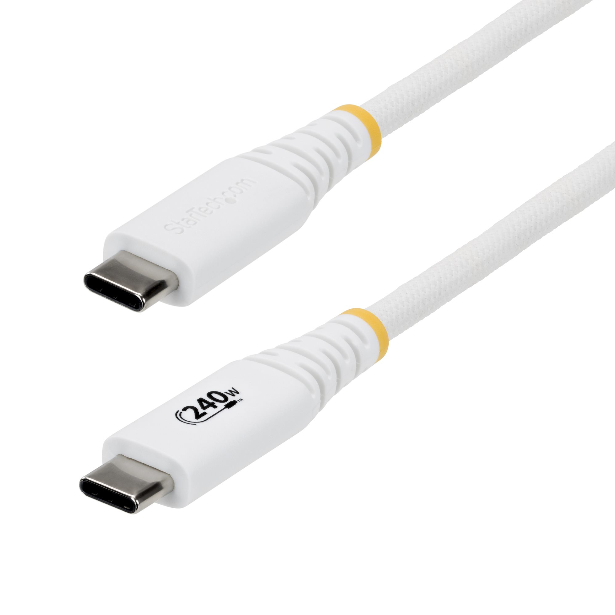 CABLE DE CARGA USB-C 1M - PD 240W - BLANCO - USB-IF