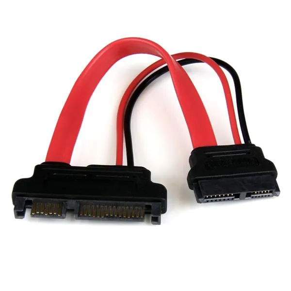 CABLE 15CM ADAPTADOR SLIM LINE SATA A SATA CON CORRIENTE       .