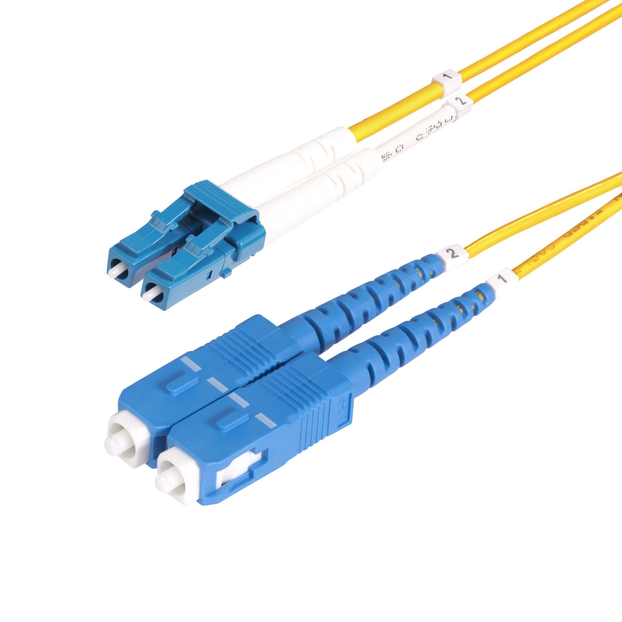 CABLE DE FIBRA OPTICA LC A SC UPC OS2 MONOMODO DE 50M