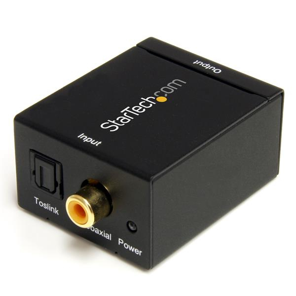 ADAPTADOR CONVERTIDOR AUDIO DIGITAL COAX SPDIF TOSLINK A RCA.