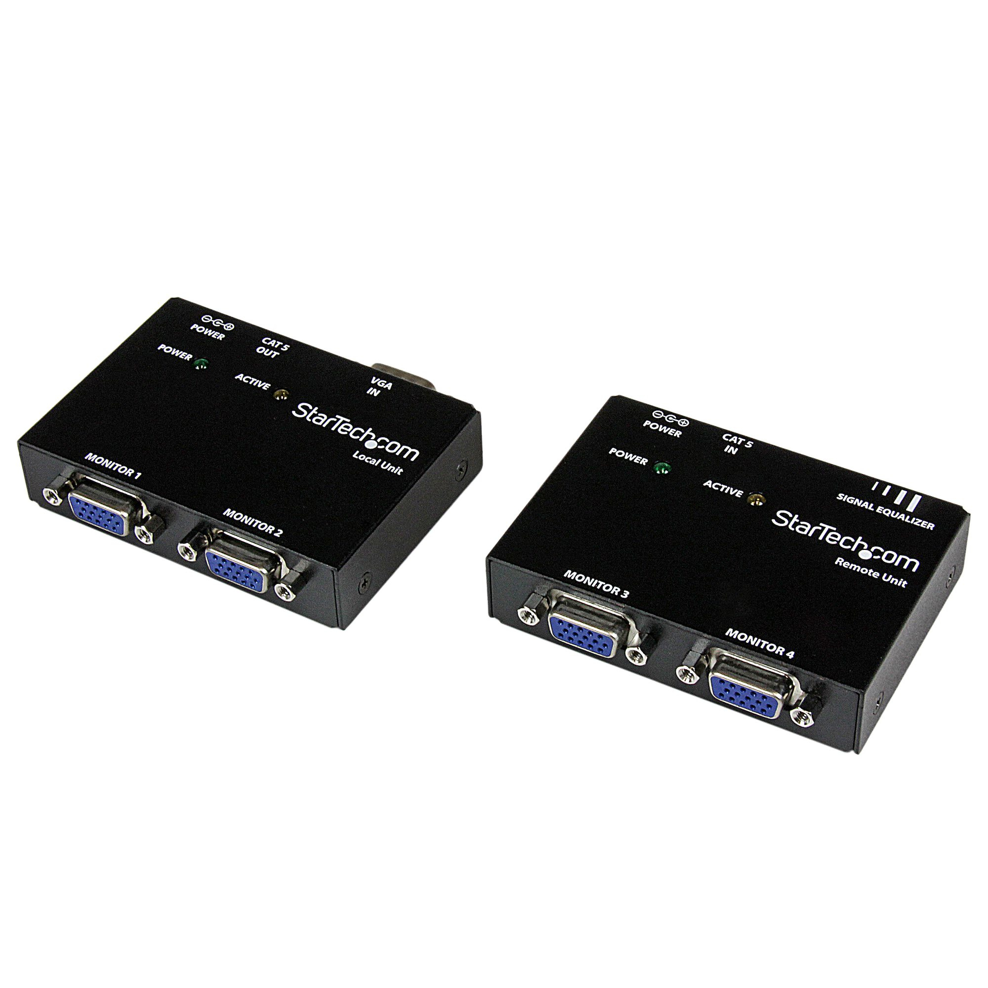 KIT EXTENSOR VGA 2 PUERTOS LOCALES 2X REMOTOS POR CAT5