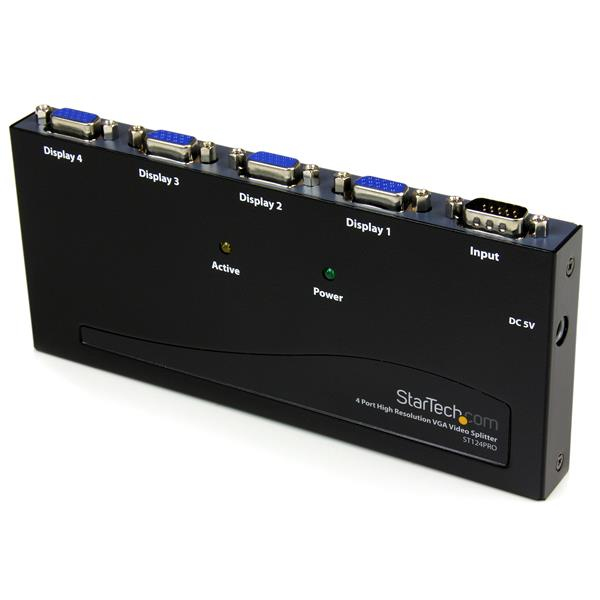 DUPLICADOR DIVISOR SPLITTER 4 PUERTOS VGA 350MHZ MULTIPLICADOR