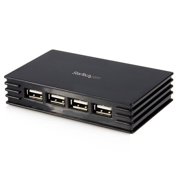 HUB CONCENTRADOR USB 2.0 COMPACTO DE 4 PUERTOS NEGRO