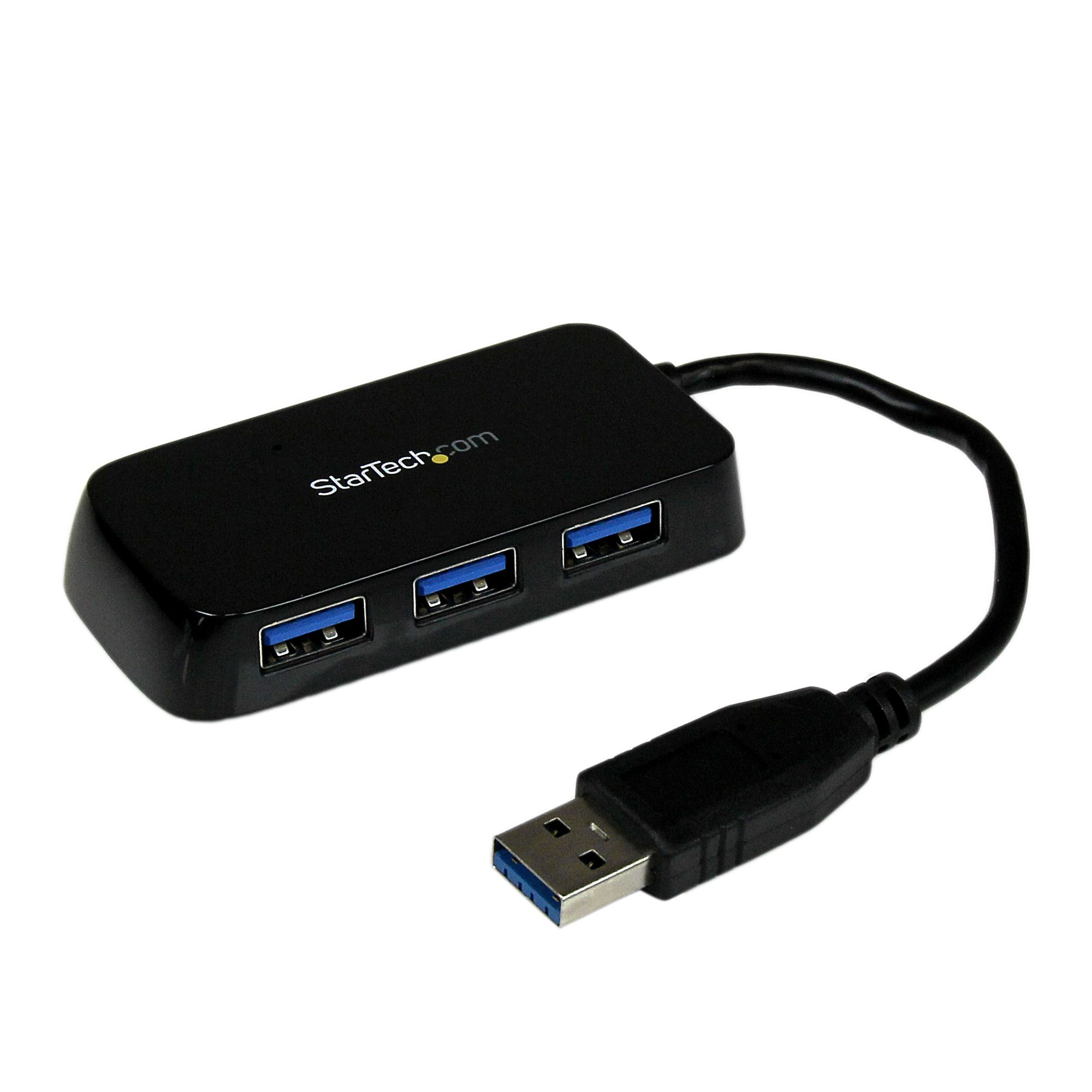CONCENTRADOR HUB USB 3.0 4 PUERTOS PARA LAPTOP NEGRO .