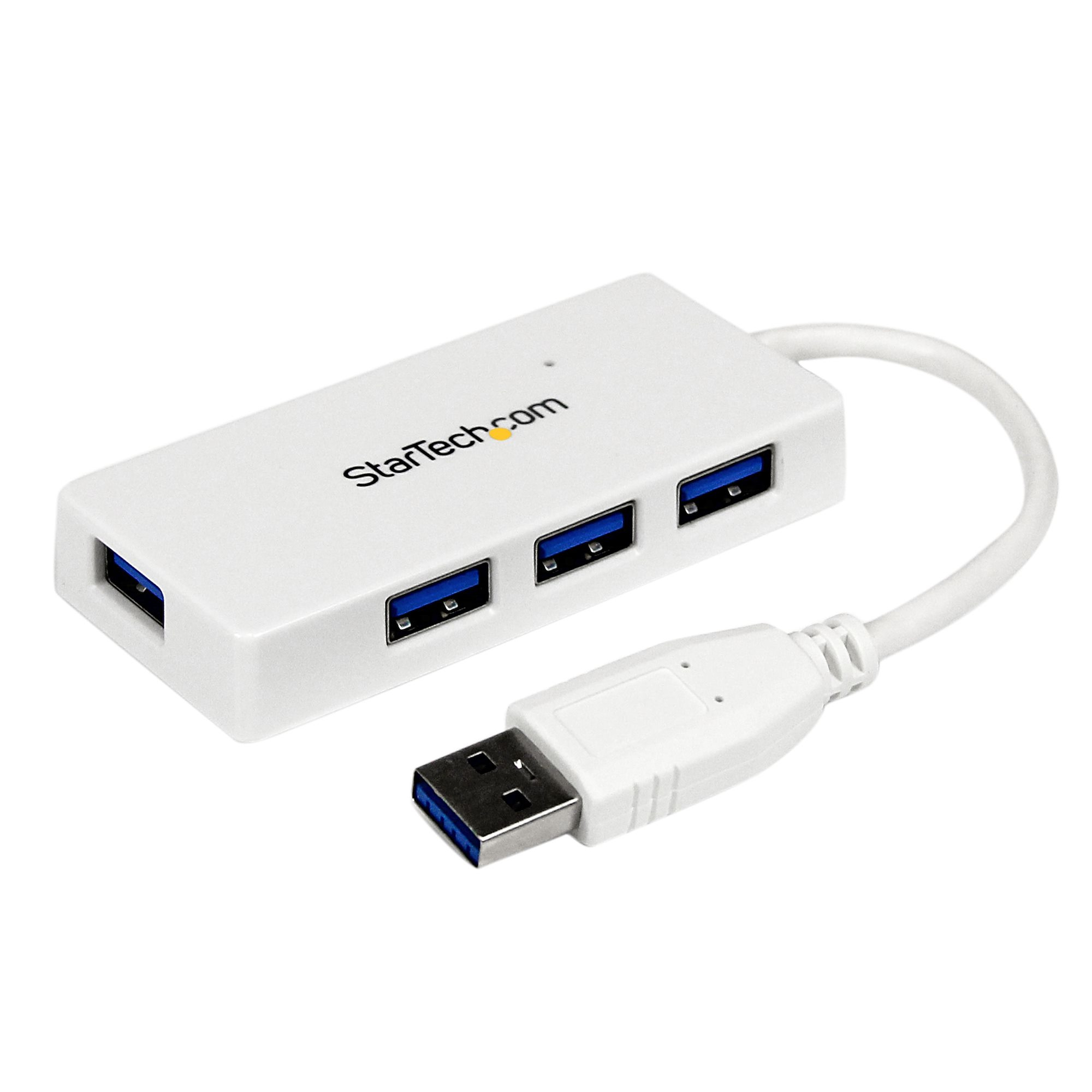 CONCENTRADOR HUB USB 3.0 4 PUERTOS PARA LAPTOP BLANCO .