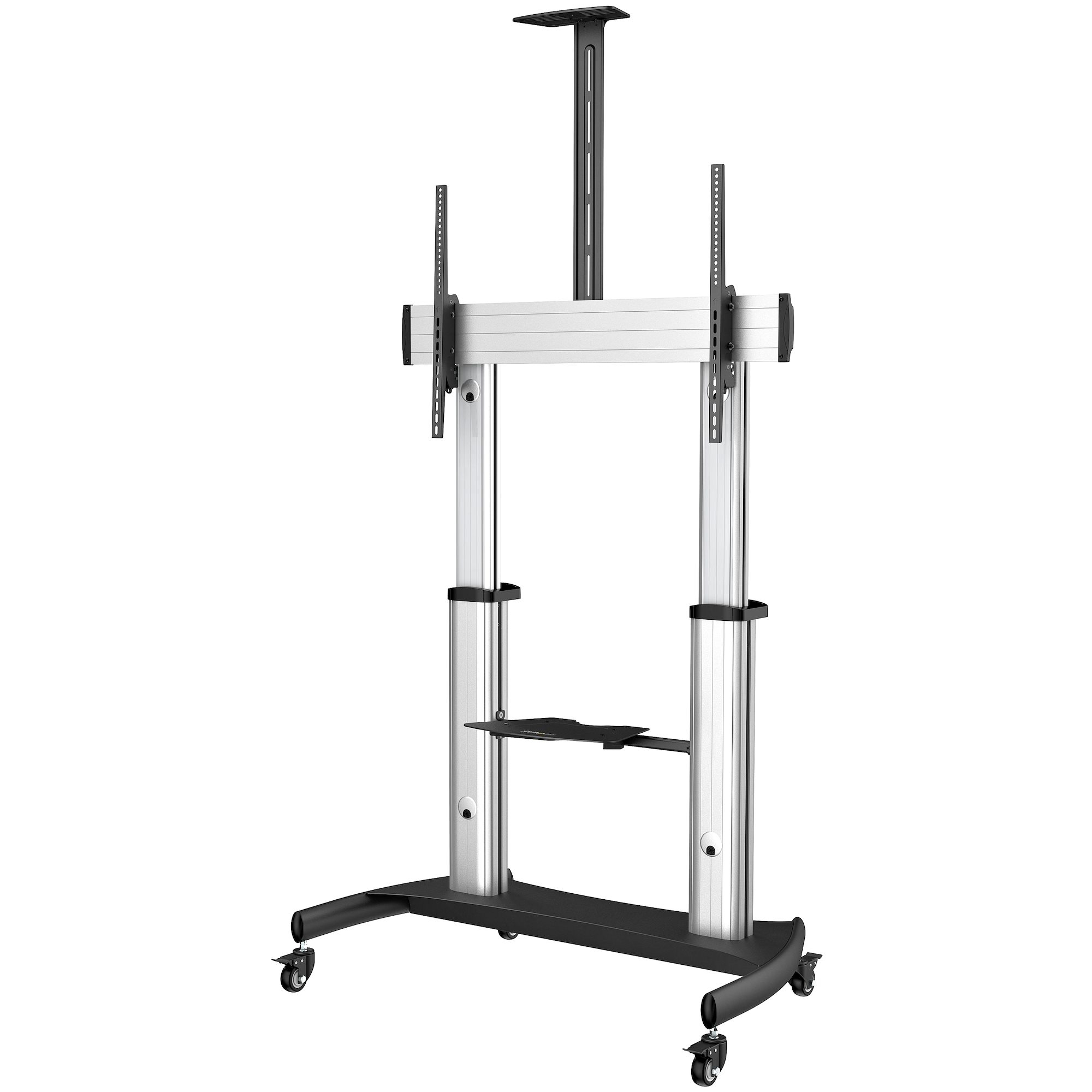 SOPORTE MOVIL PARA TV DE 60 A 100IN DE ALTURA AJUSTABLE Y RUEDAS