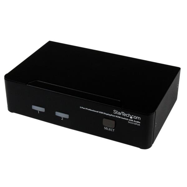 CONMUTADOR SWITCH PROFESIONAL KVM 2 PUERTOS DISPLAYPORT USB