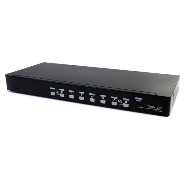 CONMUTADOR SWITCH KVM VGA 8 PUERTOS USB A Y AUDIO 1U RACK