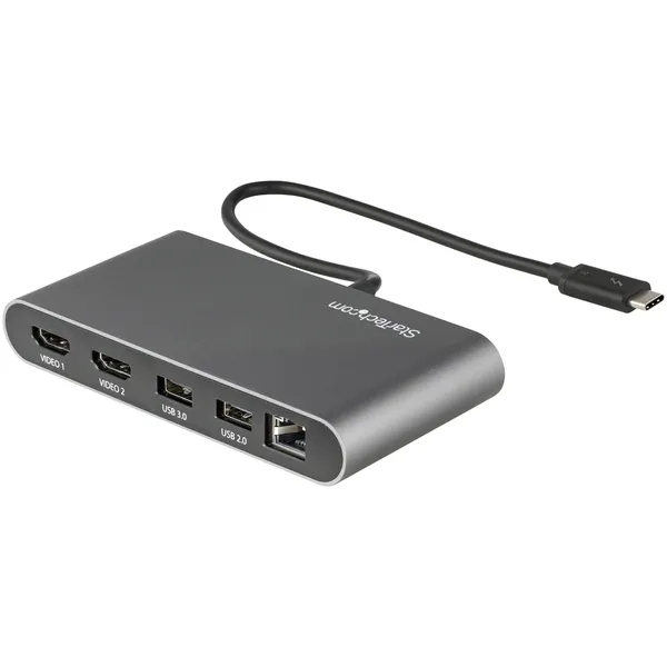 DOCKING STATION THUNDERBOLT 3 MINI - 2 PUERTOS HDMI 4K 60HZ