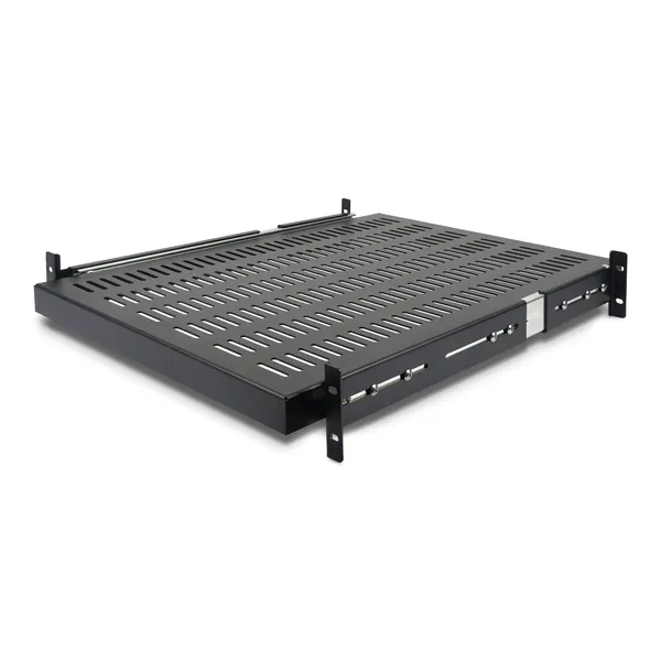 CHAROLA DESLIZANTE PERFORADA 2U AJUSTABLE DE RACK 22.7KG     .