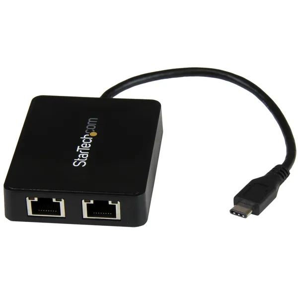 ADAPTADOR DE RED USB-C CON 2 PUERTOS ETHERNET GIGABIT