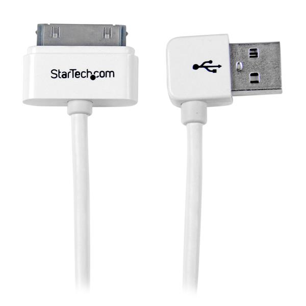 CABLE 1M CONECTOR DOCK 30 PIN IPAD IPOD IPHONE A USB ANGULO IZQ
