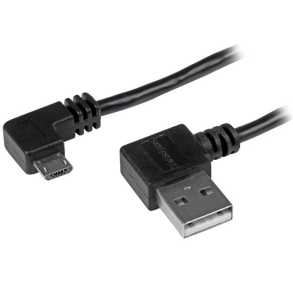 CABLE DE 2M MICRO USB CONECTOR ACODADO A LA DERECHA .