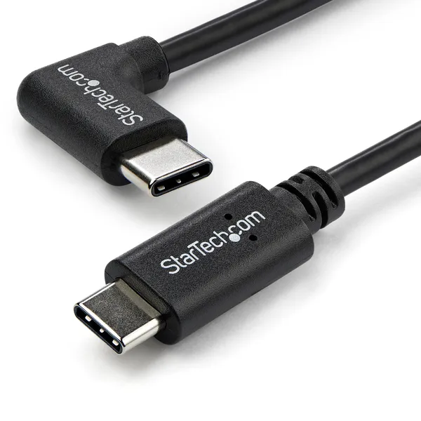 CABLE 1M USB-C A USB-C ACODADO A LA DERECHA USB TIPO C USBC