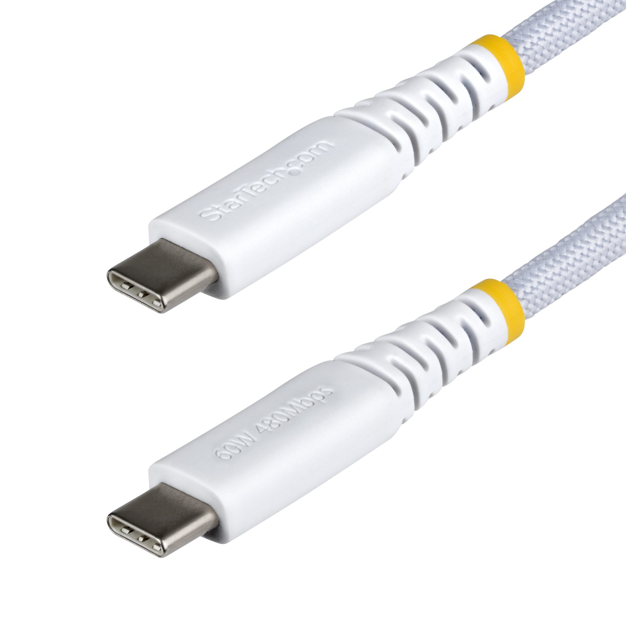 CABLE DE CARGA USB-C 30CM USB TIPO C PD 60W 3A - BLANCO