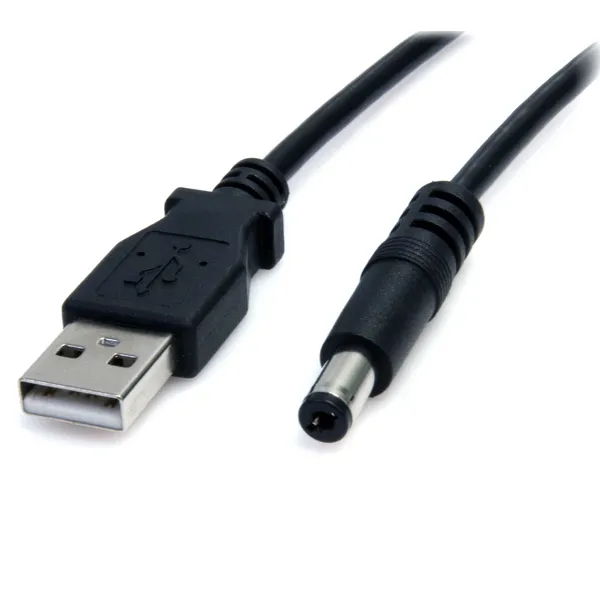 CABLE 2M ADAPTADOR USB A MACHO A CONECTOR COAXIAL BARREL M 5V  .