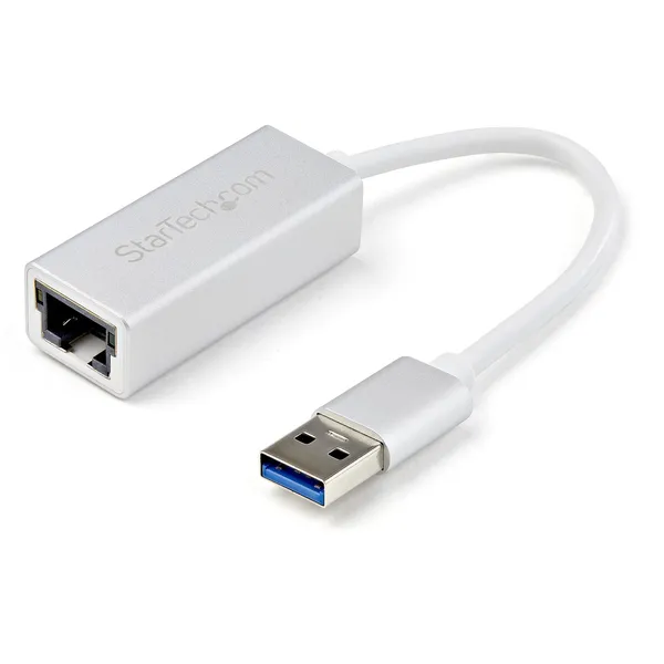 ADAPTADOR RED ETHERNET GIGABIT EXTERNO USB 3.0 PLATEADO
