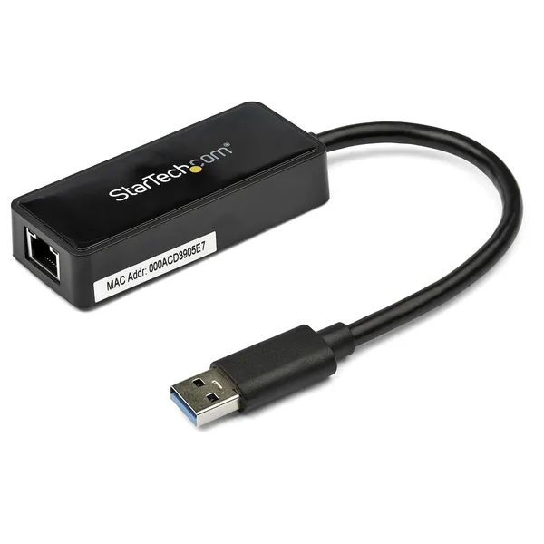 TARJETA ETHERNET 1 PUERTO RJ45 EXTERNA USB 3.0 CON USB NEGRO