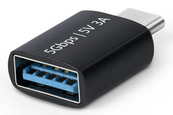 USB-C TO USB-A ADAPTER - USB TYPE-C 5GBPS - MALE TO FEMALE