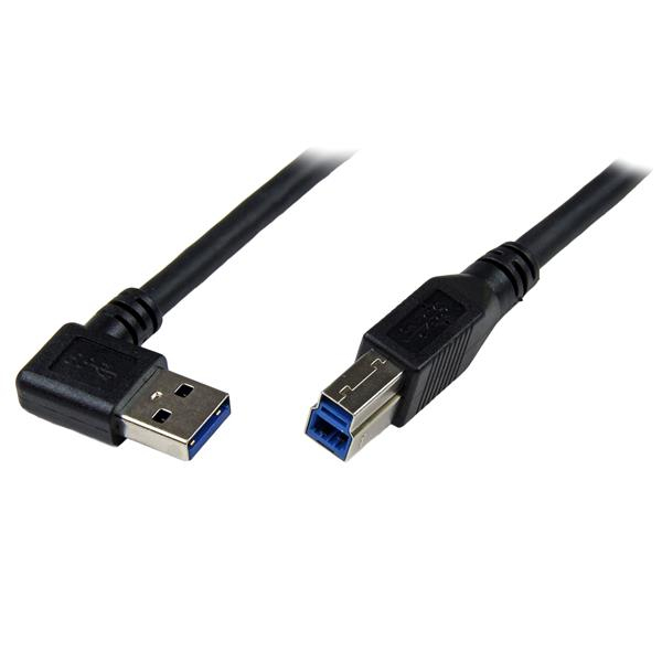 CABLE 1M USB 3.0 USB B MACHO A USB A MACHO EN ANGULO DERECHO
