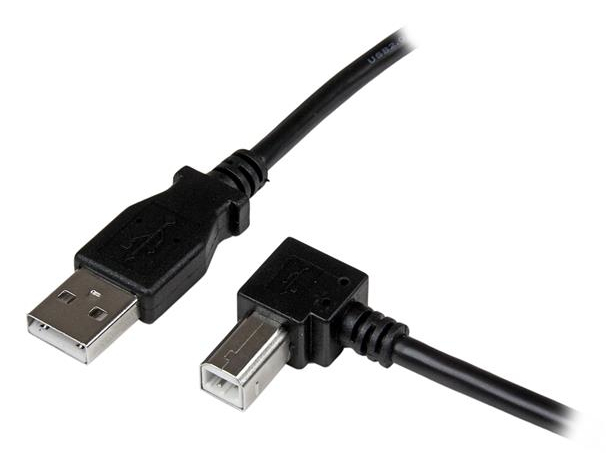 CABLE USB 3M IMPRESORA USB A USB B ACODADO ANGULO DERECHO .