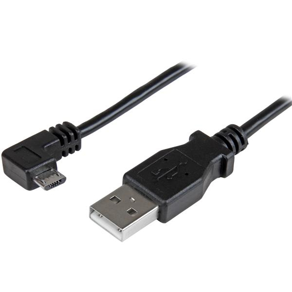 CABLE DE 1M MICRO USB CONECTOR ACODADO A LA DERECHA