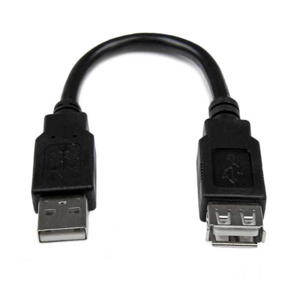 CABLE EXTENSOR USB 2.0 MACHO A HEMBRA DE 15CM .