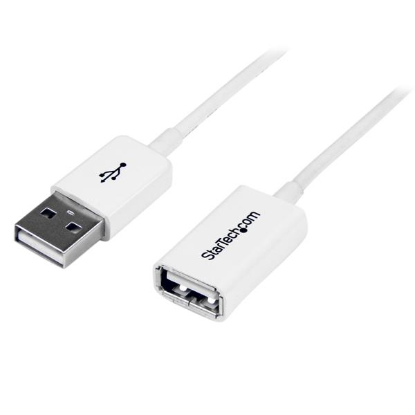 CABLE 1M EXTENSION ALARGADOR USB 2.0 MACHO A HEMBRA BLANCO .