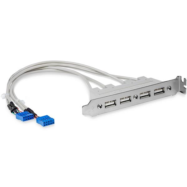 BRACKET USB A HEMBRA 4 PUERTOS ADAPTADOR .