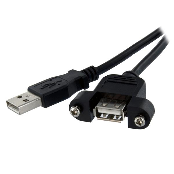 CABLE 91CM USB 2.0 MONTAJE EN PANEL MACHO A HEMBRA USB A .