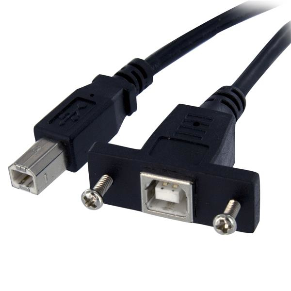 CABLE 91CM USB 2.0 MONTAJE EN PANEL MACHO A HEMBRA USB B .