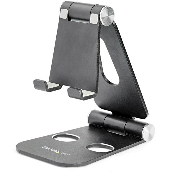SOPORTE DE ESCRITORIO PARA CEL Y TABLET - PLEGABLE - NEGRO