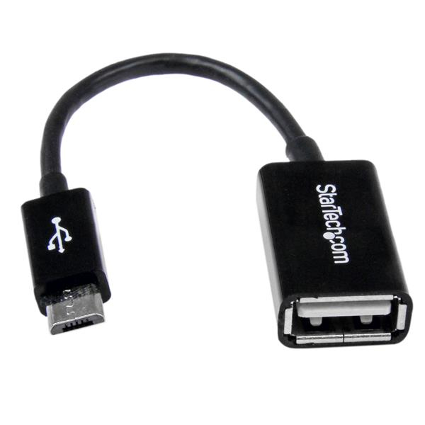 CABLE 12CM ADAPTADOR MICRO USB MACHO A USB A HEMBRA OTG .