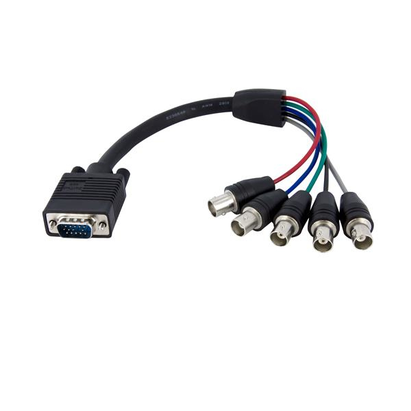 CABLE DE 30CM COAXIAL VGA A 5 BNC RGBHV PARA MONITOR
