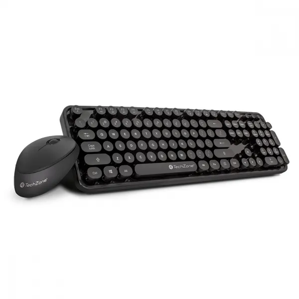 COMBO MOUSE Y TECLADO INALAMBRICO TECHZONE RETRO