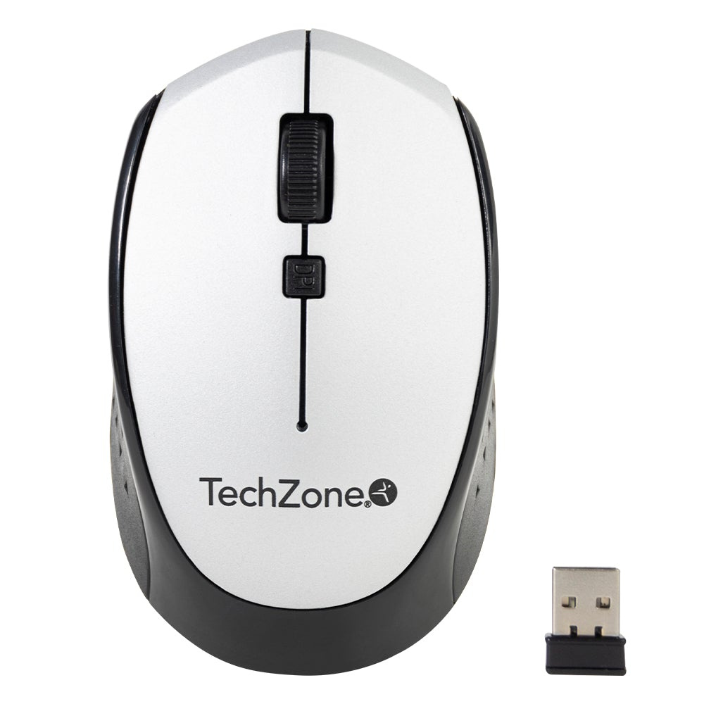 MOUSE TECHZONE INALAMBRICO BLANCO