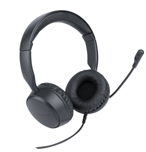 DIADEMA ESTEREO ALAMBRICA COLOR NEGRO CABLE USB